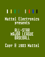 All-Star Major League Baseball Title Screen